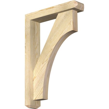 Ekena Millwork Westlake Craftsman Rough Sawn Bracket w/ Offset Brace, Douglas Fir, 4"W x 18"D x 26"H BKT0402X18X26WTL04RDF